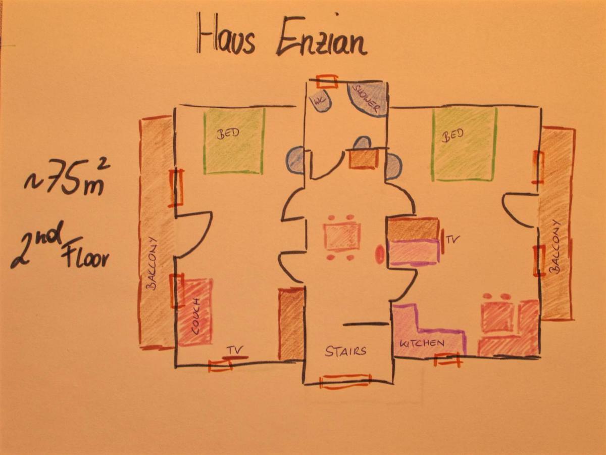 Haus Enzian Leilighet Hinterstoder Eksteriør bilde
